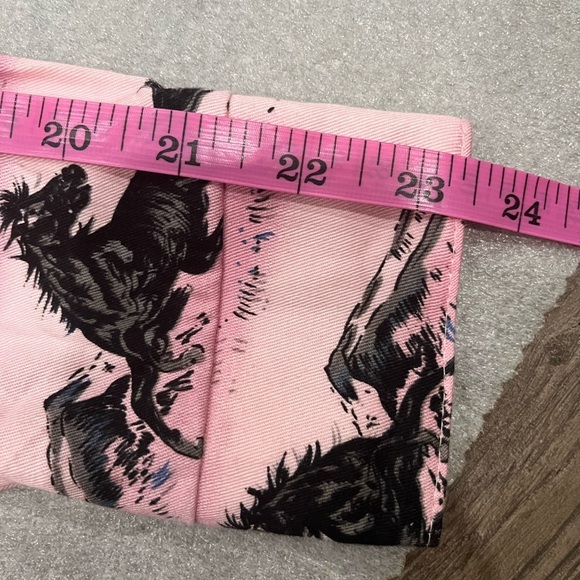 [L]VTG Roughrider by Circle T Pink Horse Print Button LS Shirt - Picture 7 of 7